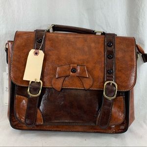 Ecosusi Vintage PU Leather Messanger Bag